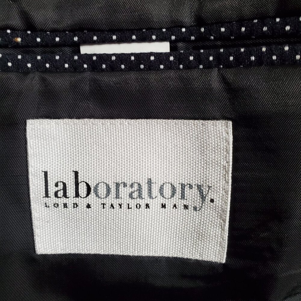 Lord & Taylor Laboratory Men's Size 44R Sportcoat Blazer Micro Polka Dot 2 Butto - Picture 5 of 14